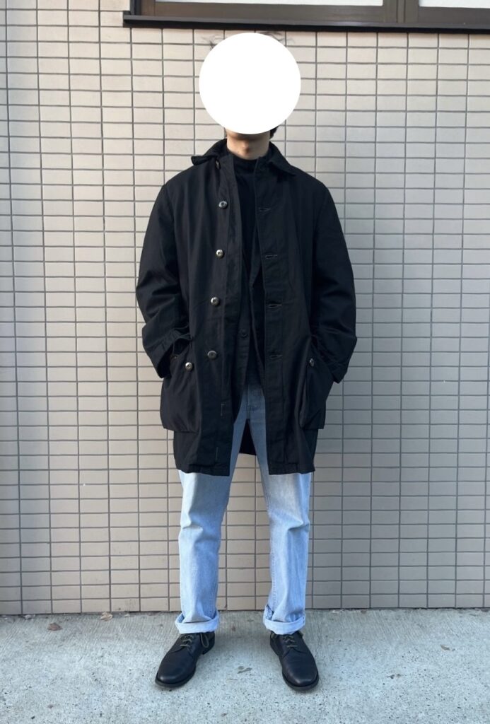 スウェーデン軍-M59-フィールドコート-黒染め 着画